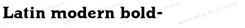 Latin modern bold字体转换